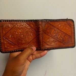 Used Brown ruby leather wallet